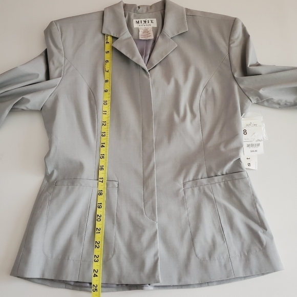 7102 * Mixit Stretch Blazer Gray Size 8 NWT - Picture 9 of 10
